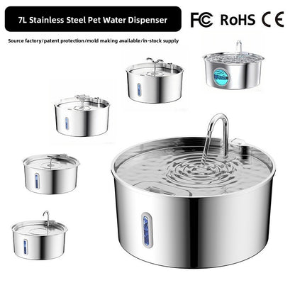 7L Stainless Steel Pet Water Dispenser with Extra Large Capacity