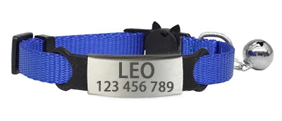 Pet ID Tag Custom collar Personalized Labels Free Engraving Cat Collar Cute Nylon Adjustable Safety Breakaway Small Dog Necklace