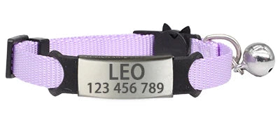 Pet ID Tag Custom collar Personalized Labels Free Engraving Cat Collar Cute Nylon Adjustable Safety Breakaway Small Dog Necklace