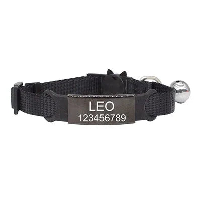 Pet ID Tag Custom collar Personalized Labels Free Engraving Cat Collar Cute Nylon Adjustable Safety Breakaway Small Dog Necklace