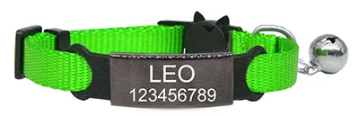 Pet ID Tag Custom collar Personalized Labels Free Engraving Cat Collar Cute Nylon Adjustable Safety Breakaway Small Dog Necklace