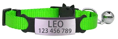 Pet ID Tag Custom collar Personalized Labels Free Engraving Cat Collar Cute Nylon Adjustable Safety Breakaway Small Dog Necklace