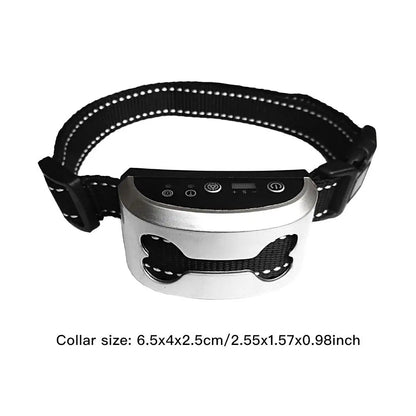 Pet Dog Anti Bark Collar Control Train Rechargeable IP65 Waterproof Stop Barking Dog Vibration Ultrasonic Training Collars
