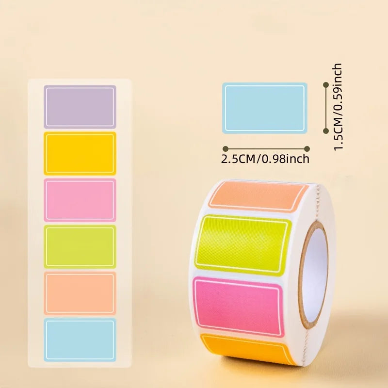500pcs/roll  Multi-purpose label Color label sticker label waterproof self-adhesive name label commodity food label sticker