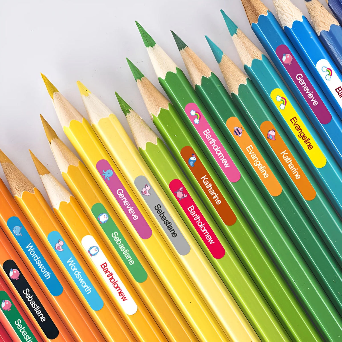 Personalized Waterproof Labels Custom for Kids School Gear - Name Stickers for Bottles, Lunch Boxes & Stationery Items
