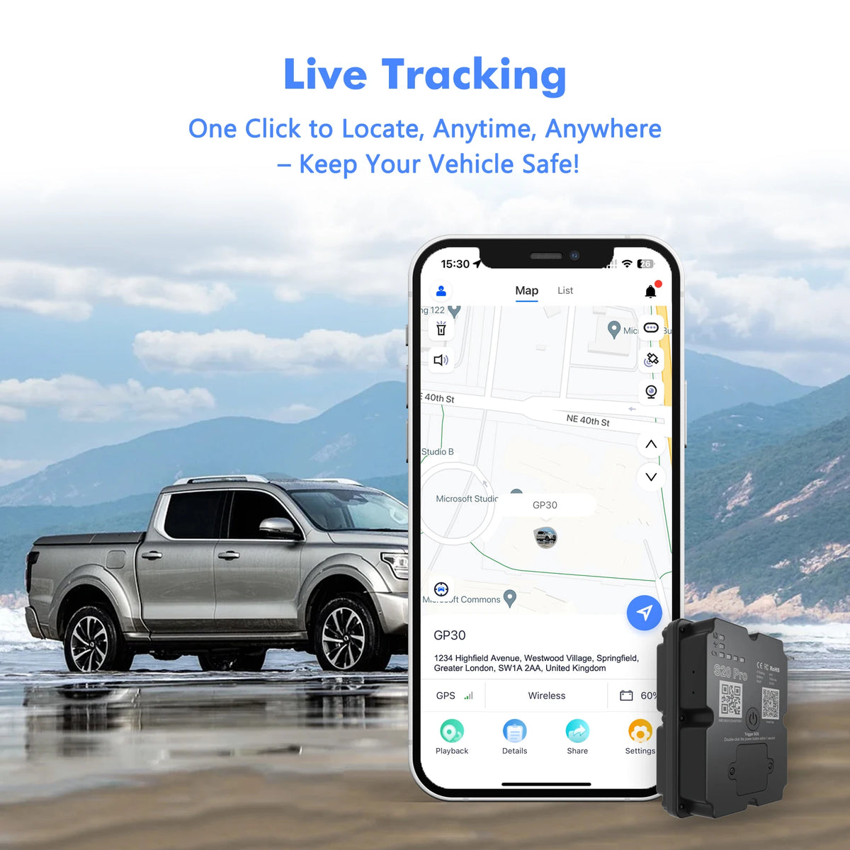 4G GPS Live Tracker Magnetic for Cars Luggage Motorcycles Tracking Device