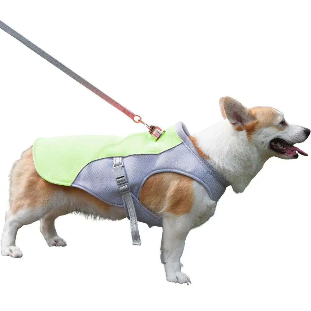 Dog Cooling Vest Summer Three-Layer Vest Dog Cooler Cooling Clothing Pet Dogs Health Supplies For Exercise Mountaineering Hiking