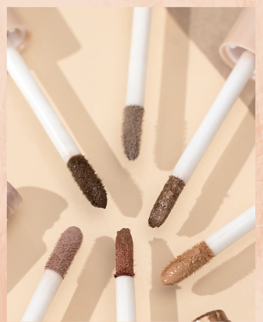 QIBEST Double Head Glitter Matte Eye shadow Stick Makeup Sets Long Lasting Shimmer 2 In 1 Liquid Eyeshadow Cosmetic Sets 6 Color