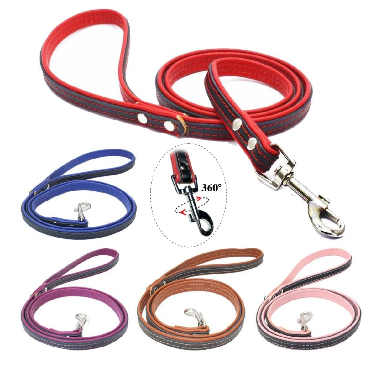 Engraved Leather Dog Collar Braided Persoanzled ID Tag Collars Nameplate Customized Pet Collar Leather Pet Walking Leash Leads