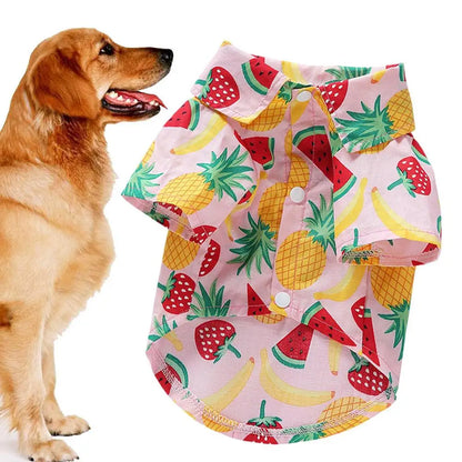 Fruit Dog Shirt Breathable Dog Apparel Pet Apparel Puppy Clothes Dog Apparel Fruit Print Puppy Outfit For Small Medium Dogs In