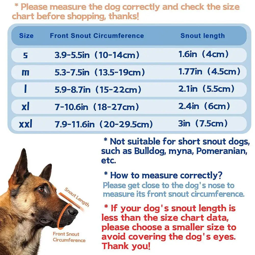 Large Dog Muzzle Adjustable Straps Breathable Soft Muzzle For Dog Biting Prevention Anti-Chaos Large Pet Anti-barking Muzzle