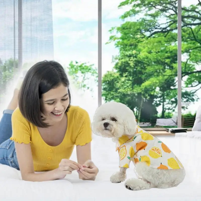 Fruit Dog Shirt Breathable Dog Apparel Pet Apparel Puppy Clothes Dog Apparel Fruit Print Puppy Outfit For Small Medium Dogs In