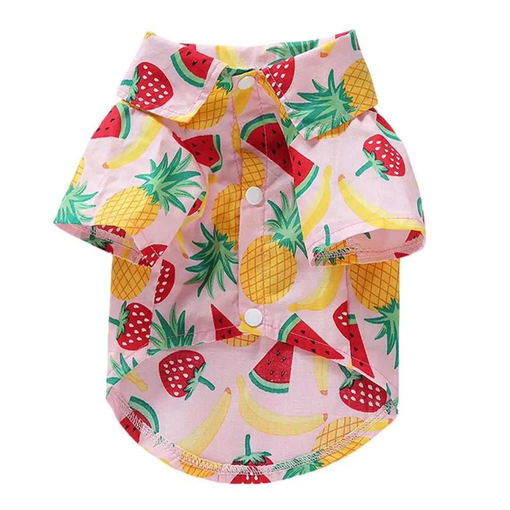 Fruit Dog Shirt Breathable Dog Apparel Pet Apparel Puppy Clothes Dog Apparel Fruit Print Puppy Outfit For Small Medium Dogs In