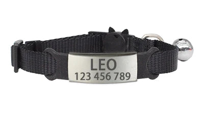 Pet ID Tag Custom collar Personalized Labels Free Engraving Cat Collar Cute Nylon Adjustable Safety Breakaway Small Dog Necklace