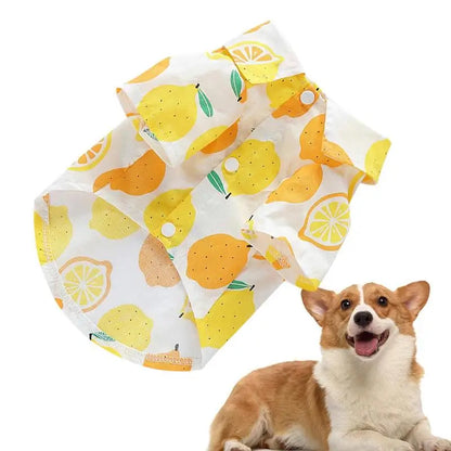 Fruit Dog Shirt Breathable Dog Apparel Pet Apparel Puppy Clothes Dog Apparel Fruit Print Puppy Outfit For Small Medium Dogs In