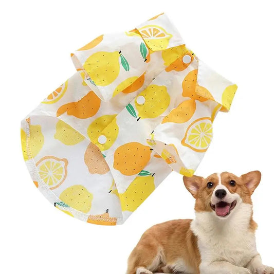 Fruit Dog Shirt Breathable Dog Apparel Pet Apparel Puppy Clothes Dog Apparel Fruit Print Puppy Outfit For Small Medium Dogs In