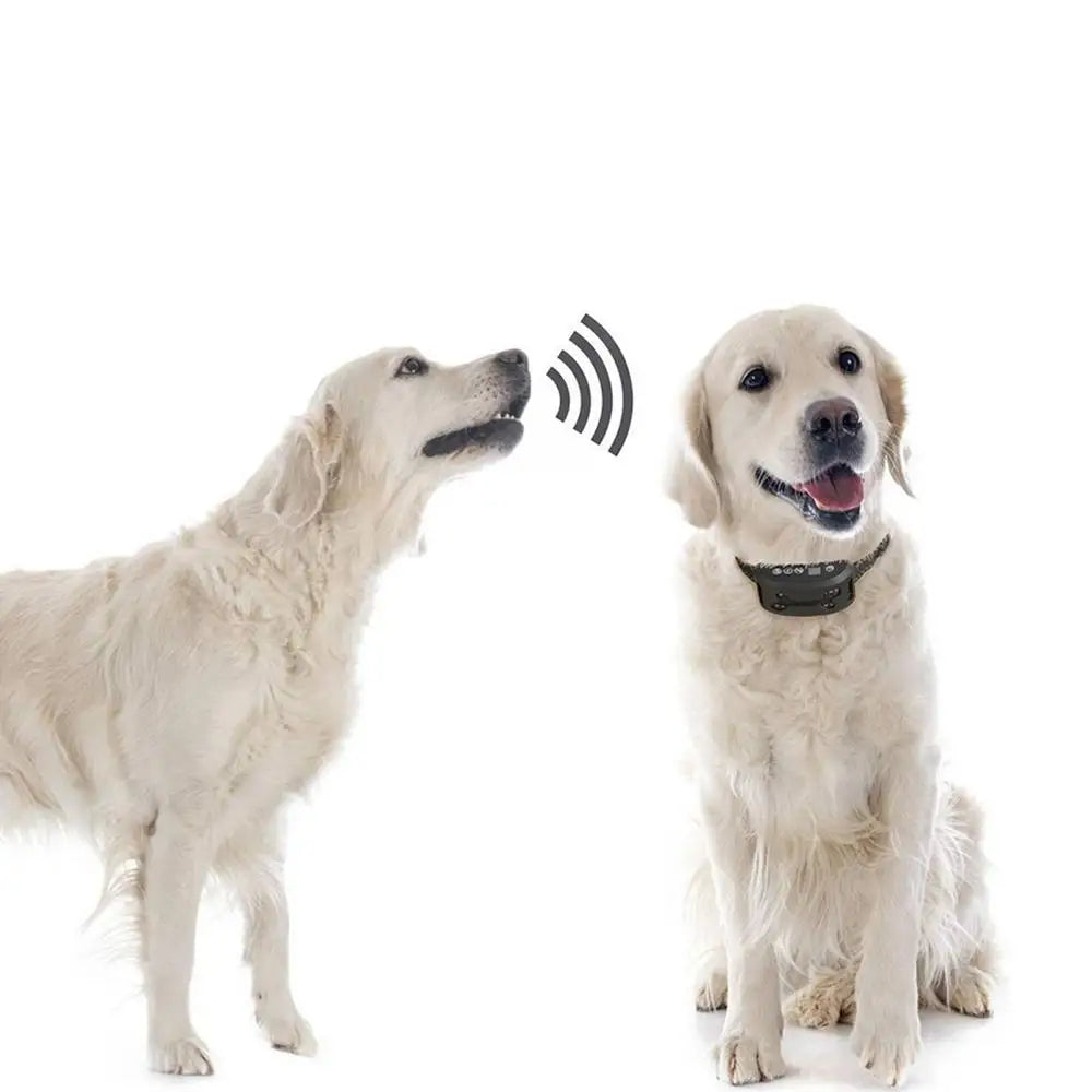 Pet Dog Anti Bark Collar Control Train Rechargeable IP65 Waterproof Stop Barking Dog Vibration Ultrasonic Training Collars