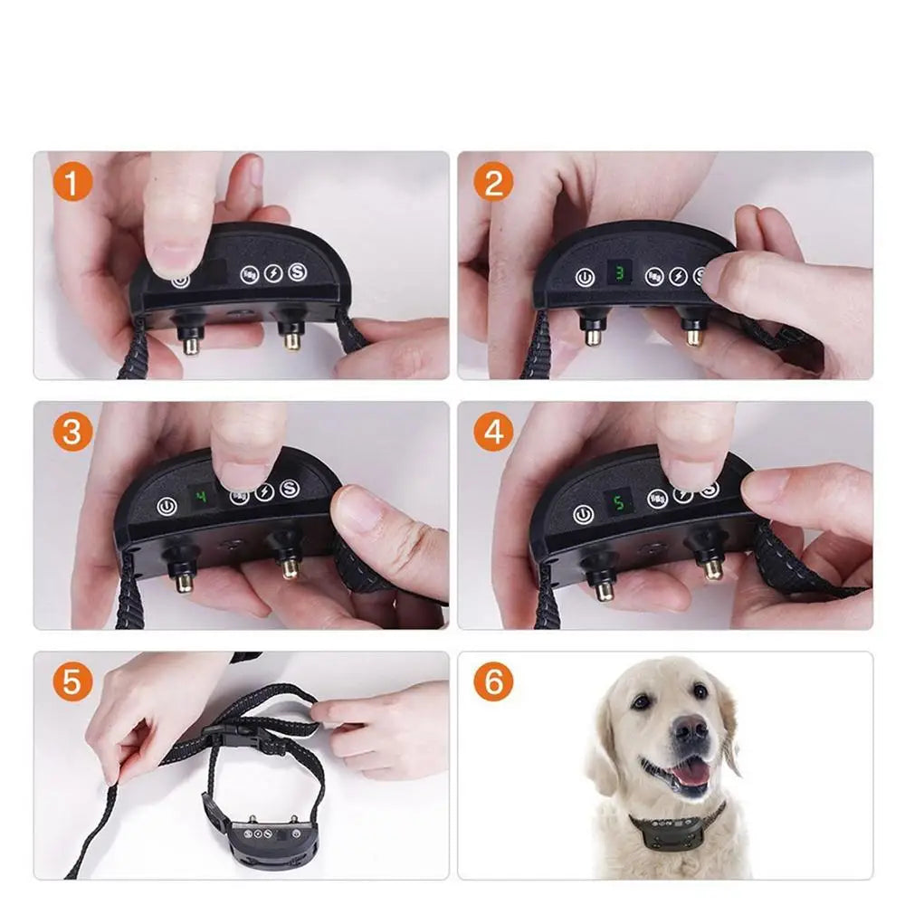 Pet Dog Anti Bark Collar Control Train Rechargeable IP65 Waterproof Stop Barking Dog Vibration Ultrasonic Training Collars