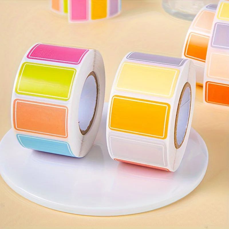 500pcs/roll  Multi-purpose label Color label sticker label waterproof self-adhesive name label commodity food label sticker