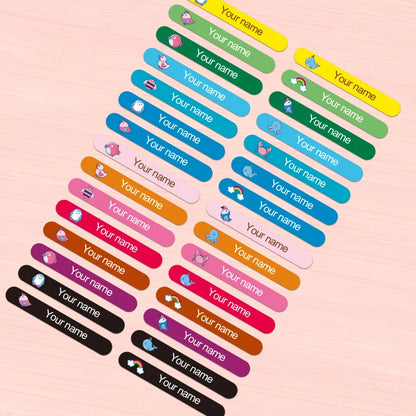 Personalized Waterproof Labels Custom for Kids School Gear - Name Stickers for Bottles, Lunch Boxes & Stationery Items