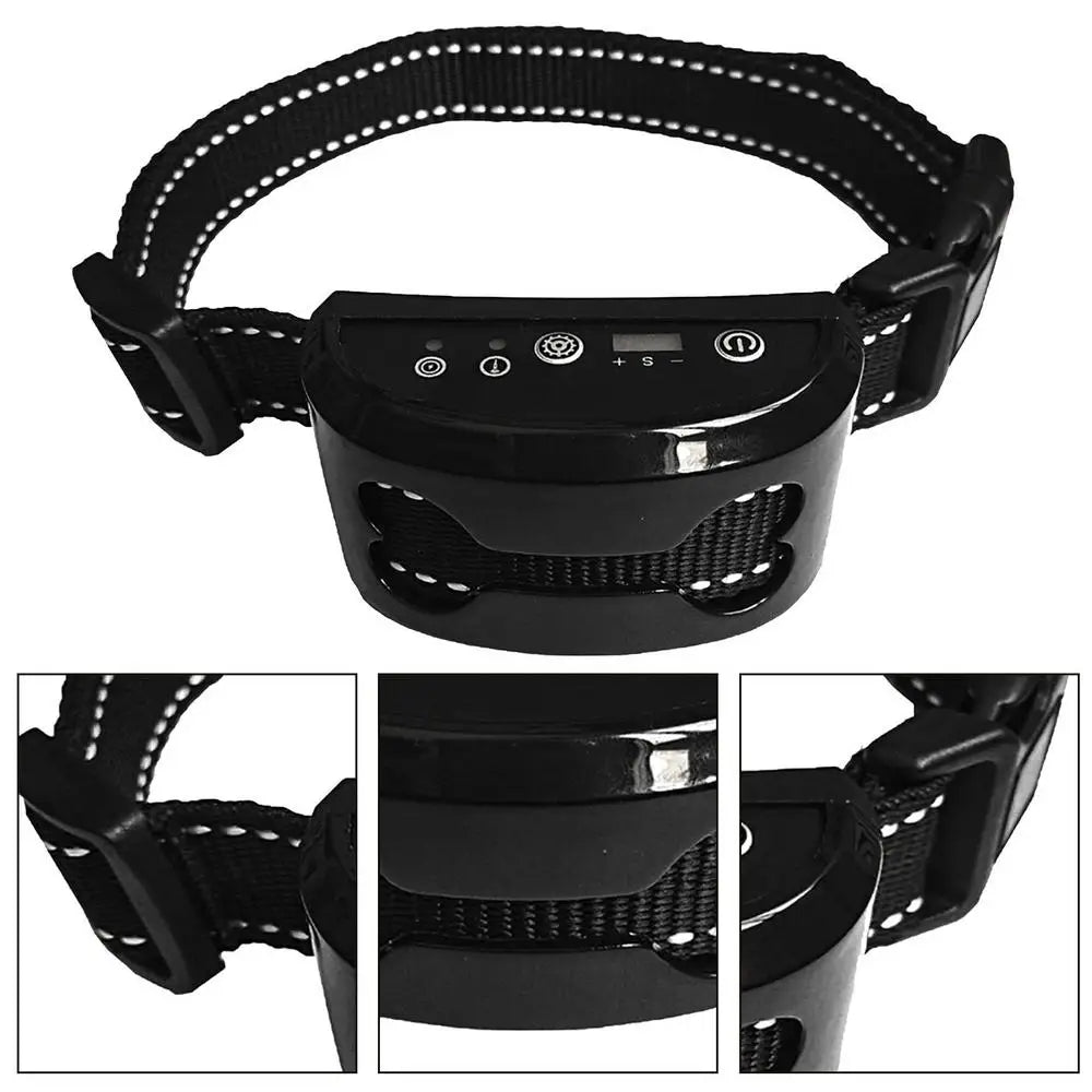 Pet Dog Anti Bark Collar Control Train Rechargeable IP65 Waterproof Stop Barking Dog Vibration Ultrasonic Training Collars