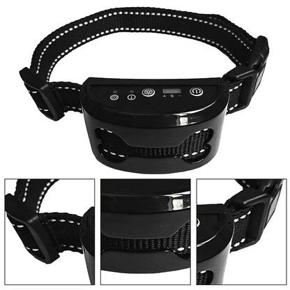 Pet Dog Anti Bark Collar Control Train Rechargeable IP65 Waterproof Stop Barking Dog Vibration Ultrasonic Training Collars