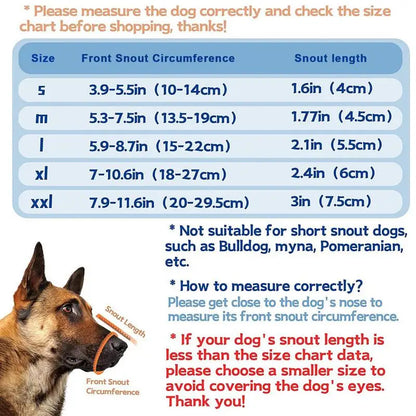 Large Dog Muzzle Adjustable Straps Breathable Soft Muzzle For Dog Biting Prevention Anti-Chaos Large Pet Anti-barking Muzzle