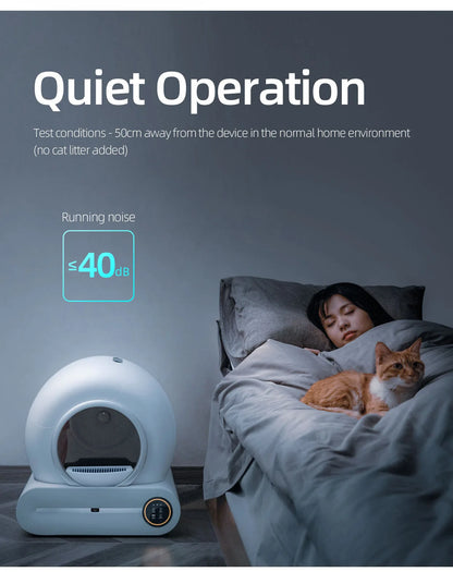 Tonepie Automatic Smart Cat Litter Box Self Cleaning 65L App Control Pet Cats Toilet Litter Tray Ionic Deodorizer Arenero Gato