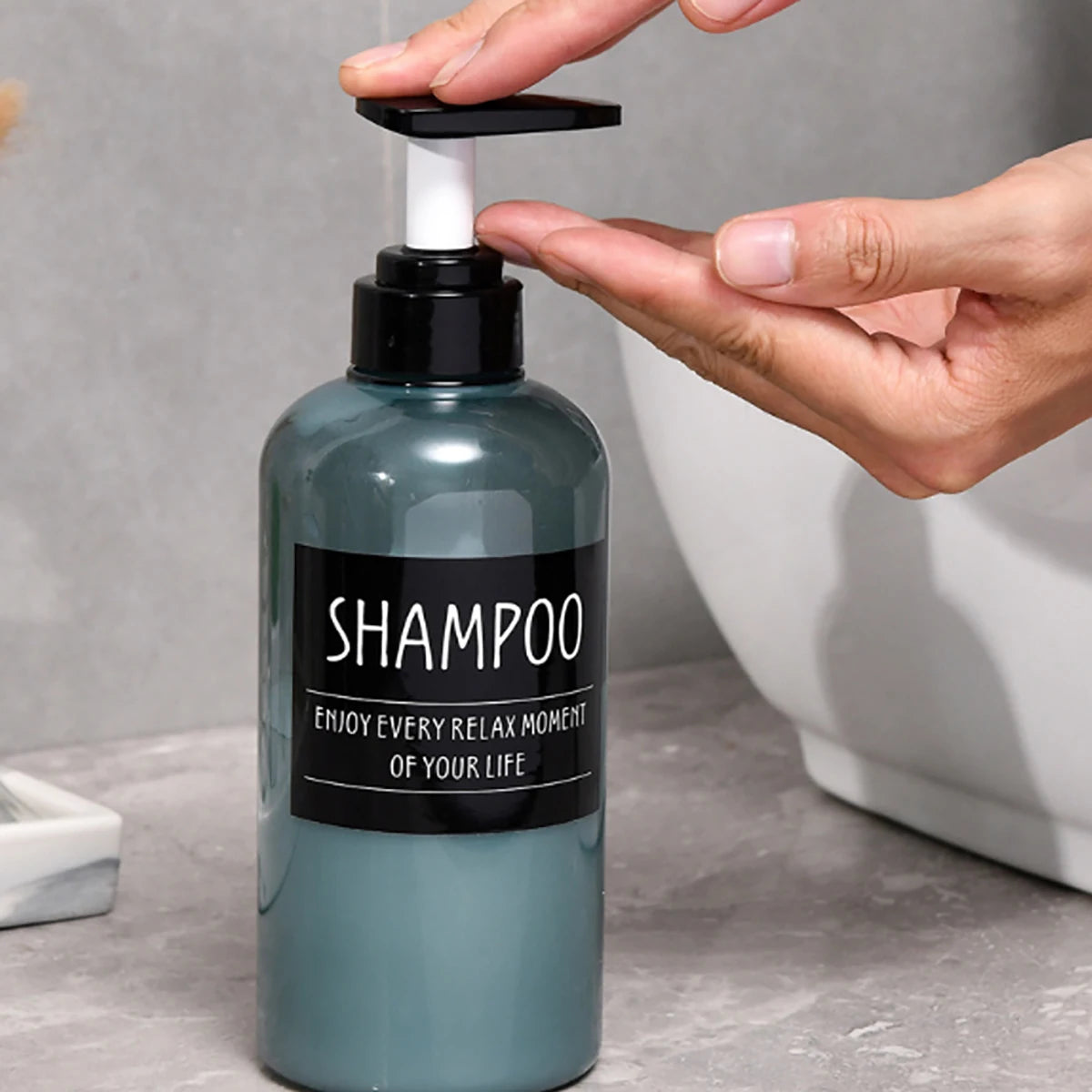 Bathroom Waterproof Labels Set Shampoo Shower Body Wash Dispenser Stickers Lotion Bottle Labels