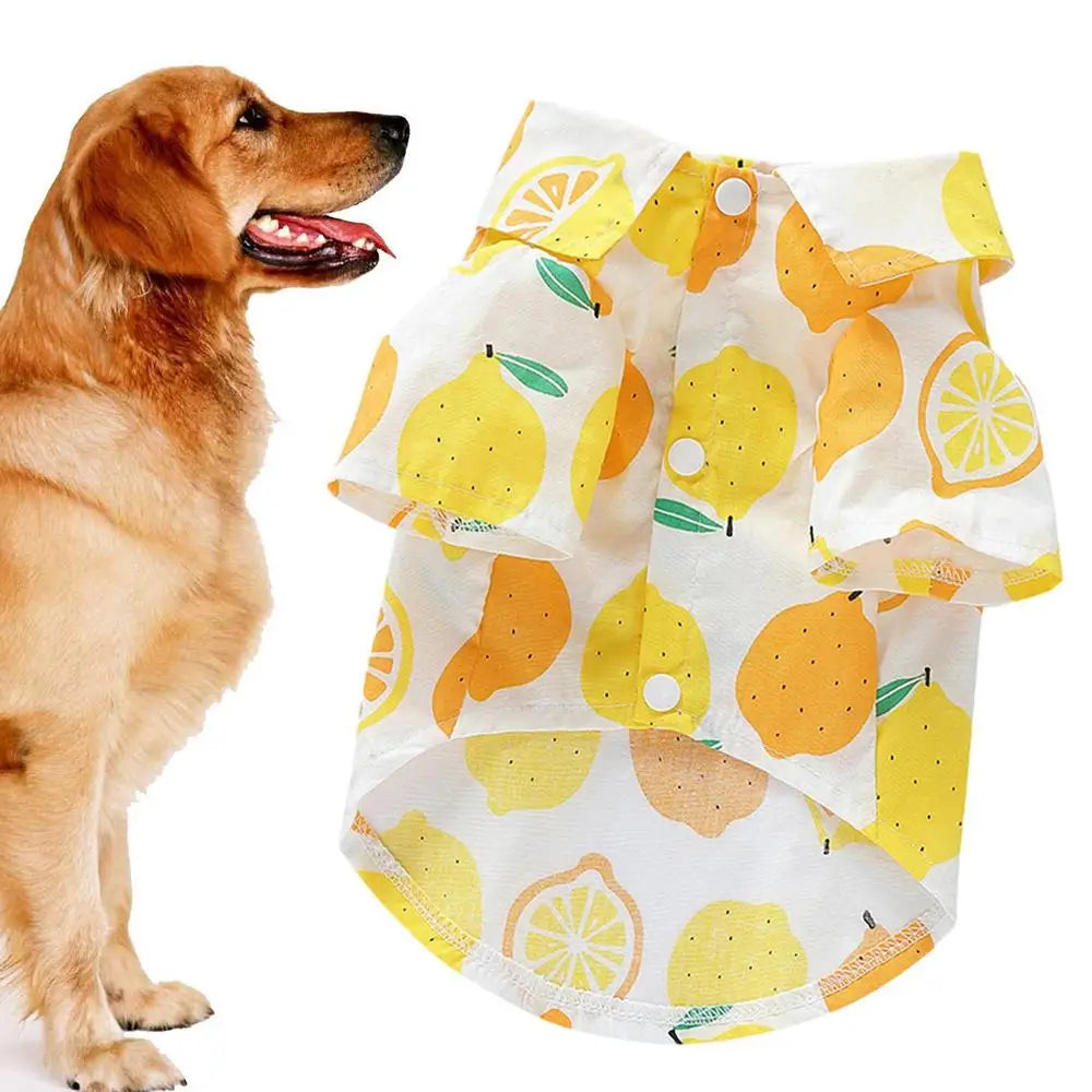 Fruit Dog Shirt Breathable Dog Apparel Pet Apparel Puppy Clothes Dog Apparel Fruit Print Puppy Outfit For Small Medium Dogs In
