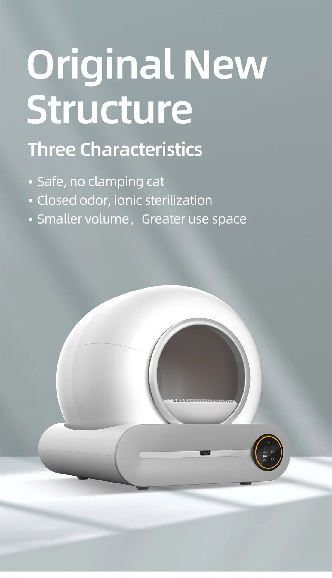 Tonepie Automatic Smart Cat Litter Box Self Cleaning 65L App Control Pet Cats Toilet Litter Tray Ionic Deodorizer Arenero Gato