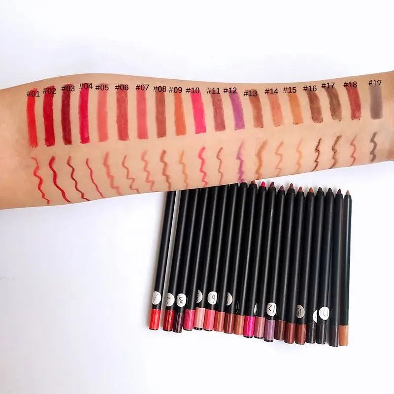 20pcs Lip Liner Pencil Private Label Cosmetics Nude Brown Lip Liners Waterproof Creamy Lipliner Wholesale Bulk For Business