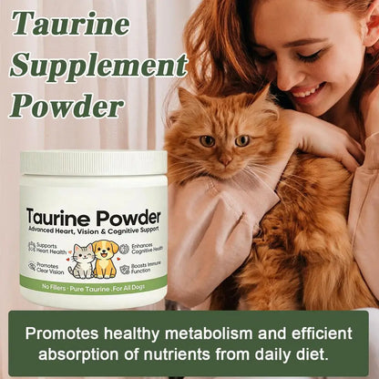 30g Taurine Supplement Powder for Cat Dog Supports Heart Vision Cognitive Health Essential Amino Acid Pet Nutritional Supplement