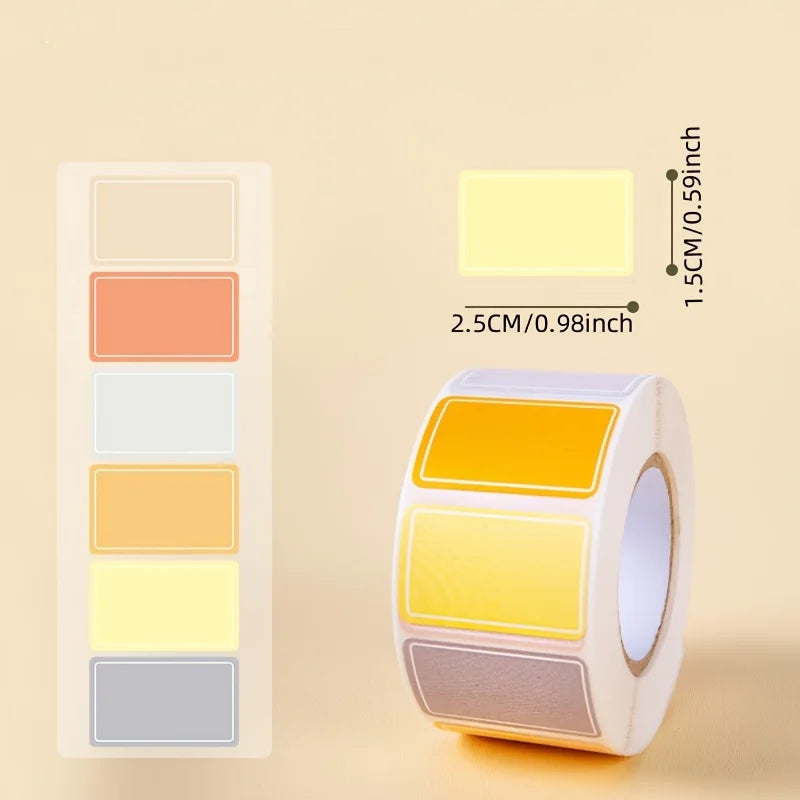 500pcs/roll  Multi-purpose label Color label sticker label waterproof self-adhesive name label commodity food label sticker