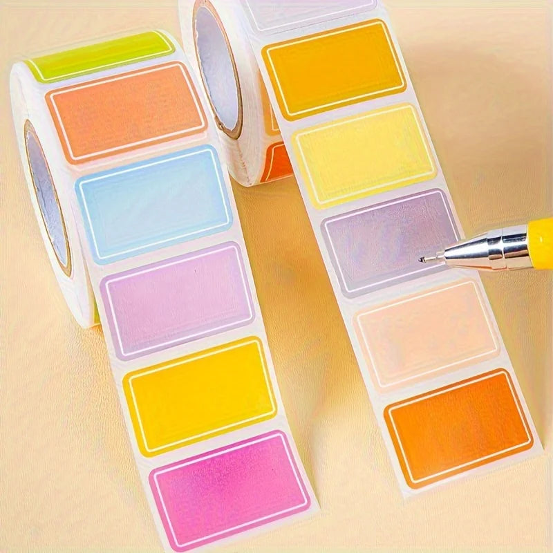 500pcs/roll  Multi-purpose label Color label sticker label waterproof self-adhesive name label commodity food label sticker