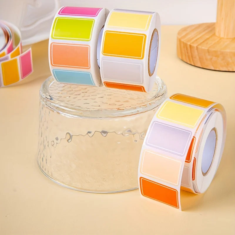 500pcs/roll  Multi-purpose label Color label sticker label waterproof self-adhesive name label commodity food label sticker