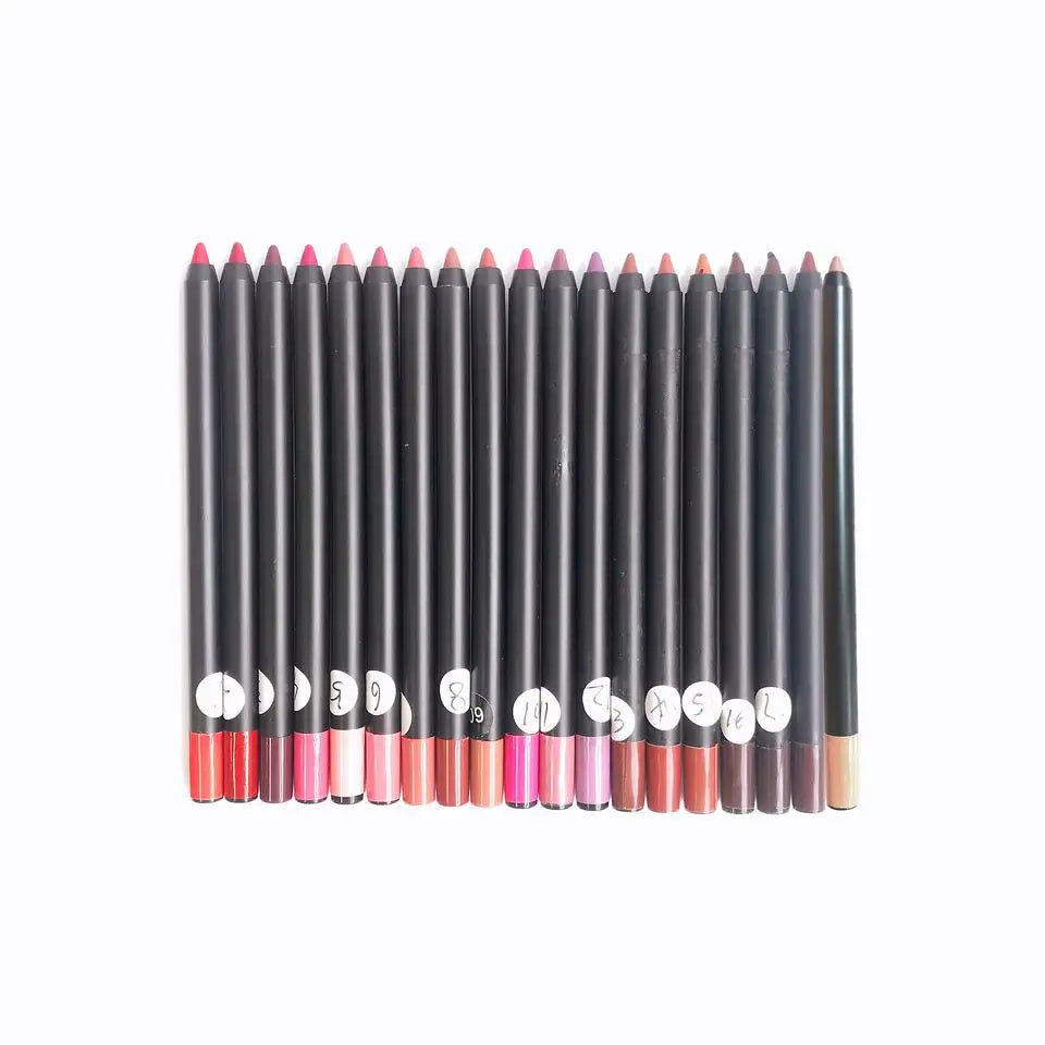 20pcs Lip Liner Pencil Private Label Cosmetics Nude Brown Lip Liners Waterproof Creamy Lipliner Wholesale Bulk For Business